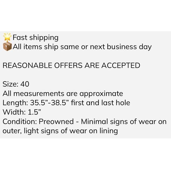 A. Testoni Soft Leather Belt 40 Mens Stripe Classic Gold Buckle Designer Italy - Picture 2 of 7